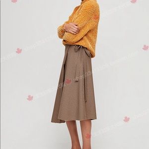 Wilfred plaid wrap skirt, L